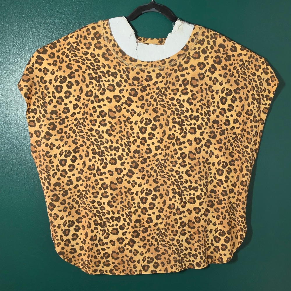 Anna & Ava Leopard Print Poncho Top One Size Brown Animal Print Modal Spandex